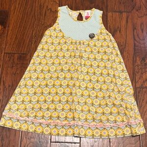 Matilda Jane Serendipity Collection - Sunflower Patterned Kids Dress. Size 8